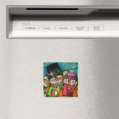 Aimant Laisser Il Neige - Anges Snowman (In Situ (Lave-vaisselle))