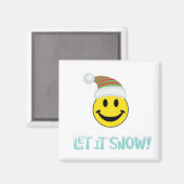 Aimant Laisser la face neigeuse (Recto/Verso)