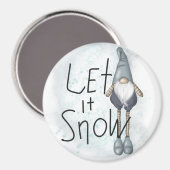 Aimant Laisser la neige glacée hiver (Recto/Verso)