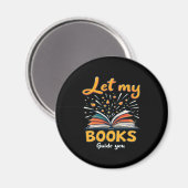Aimant Laisser Mes Livres Vous Guider - Inspirant Concept (Recto/Verso)