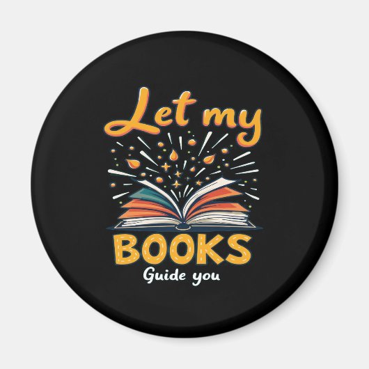 Aimant Laisser Mes Livres Vous Guider - Inspirant Concept (Devant)
