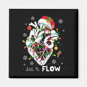 Aimant Laisser Noël Flowing Anatomie Père Noël Cœur Parti