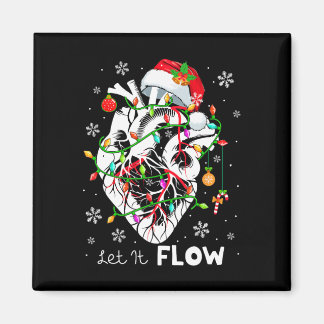 Aimant Laisser Noël Flowing Anatomie Père Noël Cœur Parti