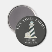 Aimant Laisser Votre Lumière Briller-Matthieu 5 16 (Recto/Verso)