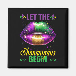 Aimant Laissez Les Shenanigans Commencer Mardi Gras Lèvre