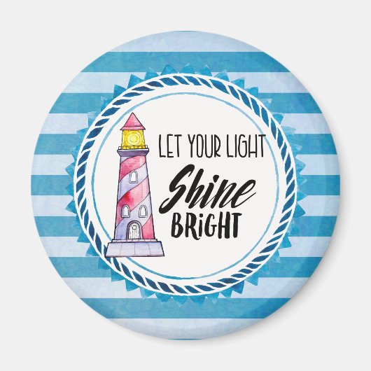 Aimant Laissez votre lumière briller la typographie du ph (Devant)