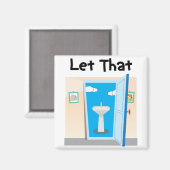 Aimant Laissons ça couler dans drôle de blague papa plomb (Recto/Verso)