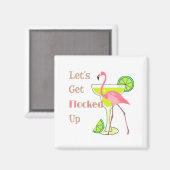 Aimant Laissons le Flamant rose s'empiler (Recto/Verso)