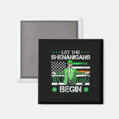 Aimant Laissons les Shenanigans commencer une drôle de St (Recto/Verso)
