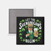 Aimant Laissons les Shenanigans commencer une drôle de St (Recto/Verso)