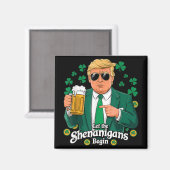 Aimant Laissons les Shenanigans commencer une drôle de St (Recto/Verso)