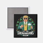 Aimant Laissons les Shenanigans commencer une drôle de St (Recto/Verso)