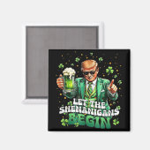 Aimant Laissons les Shenanigans commencer une drôle de St (Recto/Verso)