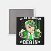 Aimant Laissons les Shenanigans commencer une drôle de St (Recto/Verso)