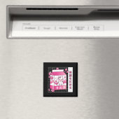 Aimant Lait de fraise nippon Carton Vache mignonne (In Situ (Lave-vaisselle))