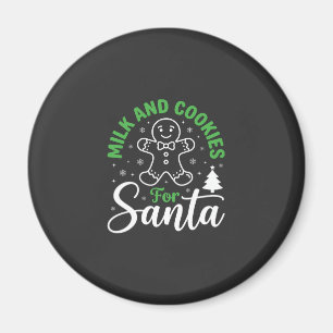 Aimant Lait et biscuits de Noël pour le Père Noël