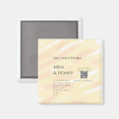 Aimant Lait miel bougie soja entreprise ajouter q r code (Recto/Verso)
