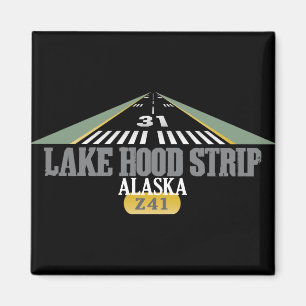Aimant Lake Hood Strip Alaska - piste de l'aéroport