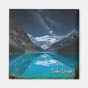 Aimant Lake Louise à la nuit du parc national Banff
