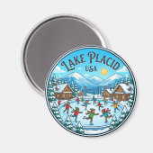 Aimant Lake Placid États-Unis (Recto/Verso)