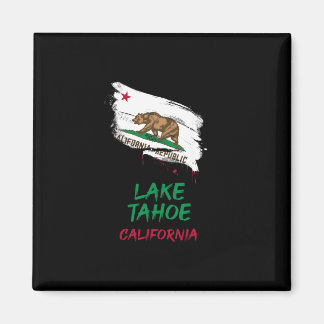 Aimant Lake Tahoe California Paint Splatter Flag Vacation