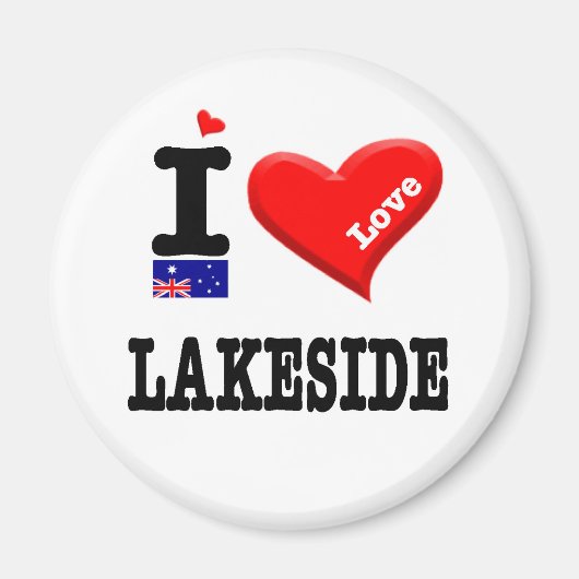 Aimant LAKESIDE - I Love (Devant)