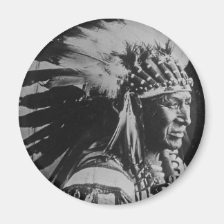 Aimant Lakota Sioux Vintage Chef Blanc Swan