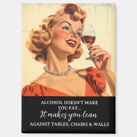 Aimant L'alcool ne vous rend pas gras (Recto)