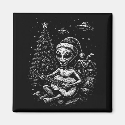 Aimant L'Alien aime Noël (Devant)