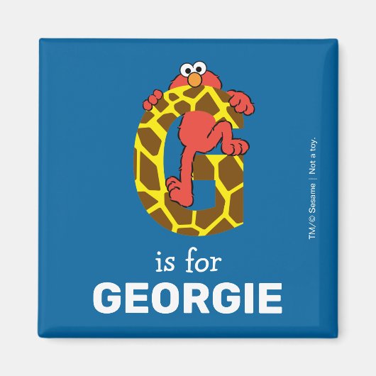 Aimant L'alphabet d'Elmo | G Girafe (Devant)