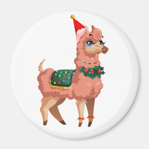 Aimant lama dans l'aimant de Noël