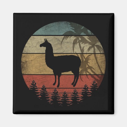 AIMANT LAMA RÉTRO VINTAGE (Devant)