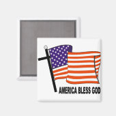 Aimant L'Amérique bénisse Dieu (Recto/Verso)