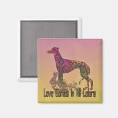 Aimant L'Amour Arrive Dans Toutes Les Couleurs (Recto/Verso)