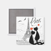 Aimant L'amour des chats à Paris (Recto/Verso)