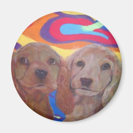 Aimant L'amour des chiots (Devant)