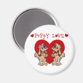 Aimant L'amour des chiots (Recto/Verso)