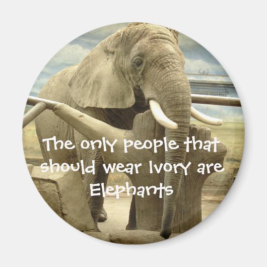 Aimant L'amour des éléphants (Devant)