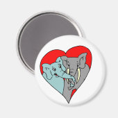 Aimant L'amour des éléphants (Recto/Verso)