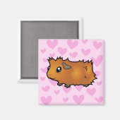 Aimant L'amour du cochon de Guinée (gommage) (Recto/Verso)