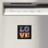 Aimant L'amour du coucher de soleil tropical (In Situ (Lave-vaisselle))