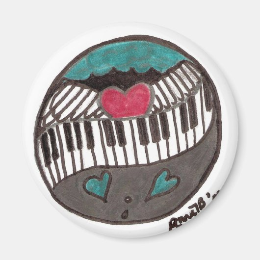 Aimant L'amour du piano T (Devant)