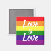 Aimant L'amour est amour Rainbow LGBTQ Pride (Recto/Verso)