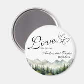 Aimant L'amour est dans la faveur Mariage Elégant Air (Recto/Verso)