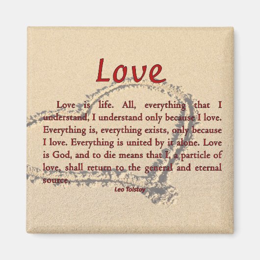 Aimant L'amour est la vie (Devant)