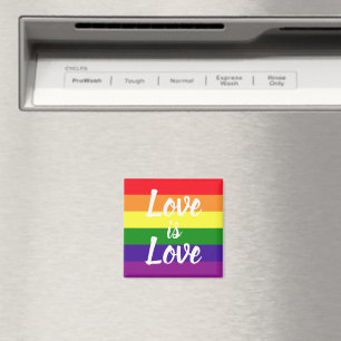 Aimant L'amour est l'amour Arc-en-ciel Fierté LGBTQ