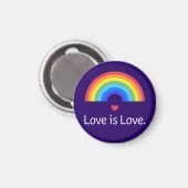 Aimant L'amour est l'amour. LGBT+FIDE. Queer. (Recto/Verso)