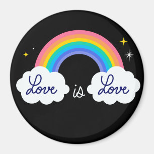 Aimant L'amour est l'amour. LGBT+pride. Arc-en-ciel