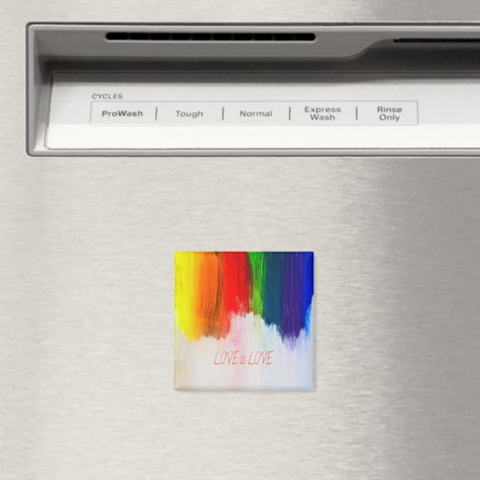 Aimant L'amour est l'amour Rainbow Pride LBGQT (In Situ (Lave-vaisselle))