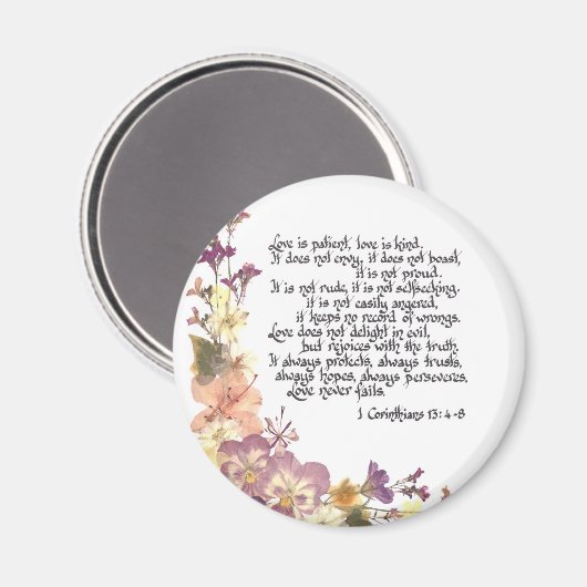 Aimant L'amour est patient (Recto/Verso)